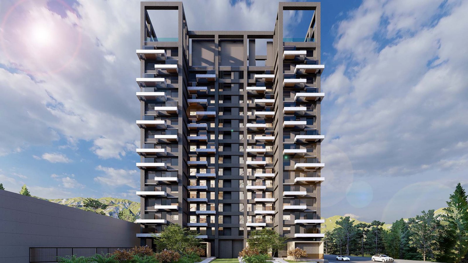 中洲建設屏東市集合住宅向山學– 三坪聯合建築師事務所